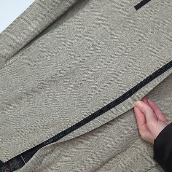 Vintage Blacker Herringbone Zip Front Blazer Jacket 12 - Picture 6 of 6